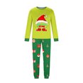 thumbnail image 5 of Matching Family Christmas Pajamas, Green Print Long Sleeve Tops with Pants, Holiday Sleepwear for Women Men and Family, 5 of 6