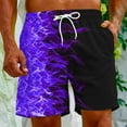 thumbnail image 5 of Fheaev Swim Trunks Quick Dry Swimming Shorts For Men Beachwear Outdoor Drawstring Board Short Funny Swimwear Bathing Suits Men's Flame Printing Special Print Beach Trouser Shorts Pant, 5 of 8
