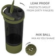 thumbnail image 3 of Sm:)e 24 oz Green Protein Shaker Bottle with Shaker Balls & Mixing Grids, 3 of 7