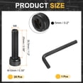 thumbnail image 2 of 25 Pack Hex Socket Head Cap Screws Bolts, M6x25mm 304 Stainless Steel Socket Drive Machine Screws Bolts with Hex Wrench, Black, 2 of 6