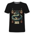 thumbnail image 3 of ZQUUVOU Men's T-Shirt Crew Neck Casual Printed Sports Short Sleeve Shirts (Black,2XL), 3 of 3