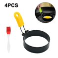 thumbnail image 2 of 4 Pcs Round Professional Pancake Mold, Egg Cooker Rings For Cooking, Non Stick Round Egg Ring Mold For Fried Egg, Pancakes, Sandwiches A, 2 of 5