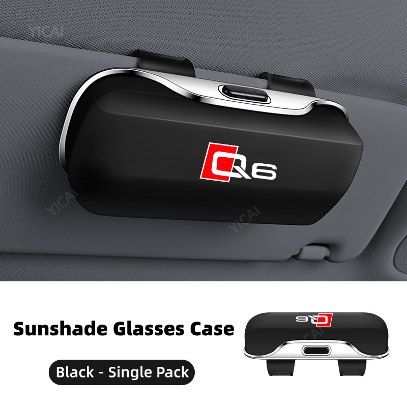 For Audi Q6 Auto Sun Visor Glasses Holder Back Clip Type All-Inclusive Design Sunglasses Accessories