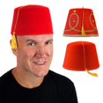 thumbnail image 4 of Apooke Stylish Fez Hat Versatile Turkish and Moroccan Fashion Statement Tarboosh Turkish Headwear for Various Occasions, 4 of 11