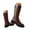 Brown, variant on UngA Boots for Women Women's Cowboy Boots Mid Calf Cowgirl Embroidered Western Chunky Heel Pull On Knee High Boots Brown,6.5