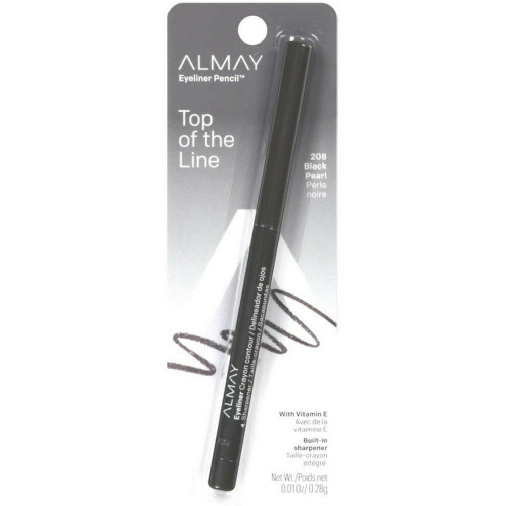 Almay Top of the Line Eyeliner Pencil, Black Pearl [208], 0.01 oz