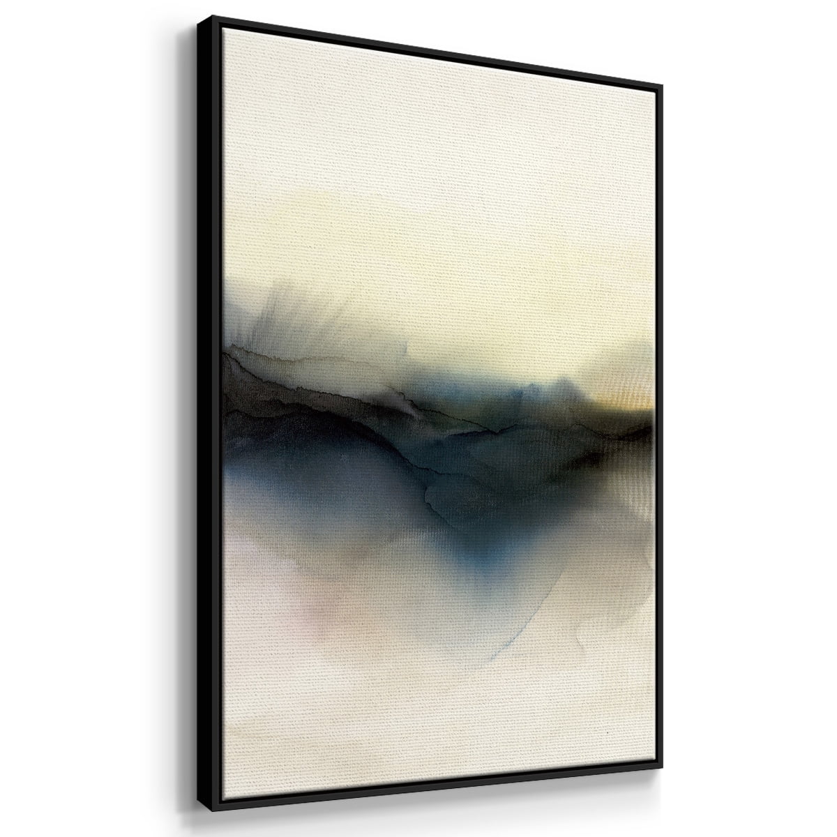 Continuum I Framed Premium Gallery Wrapped Canvas - Ready to Hang - 25 x 37 - Black Floating Frame