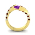 thumbnail image 4 of 1.25 Ct Stunning Princess Cut Amethyst & Garnet Gemstone Engagement Ring for Women Solid 14K Yellow Gold Size 3.5 by Diamond-Capitals, 4 of 8