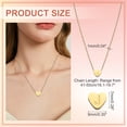 thumbnail image 2 of Collar de corazón inicial Uxcell para mujeres, cadena de acero inoxidable chapada en oro de 18K, collares personalizados con letra J para regalos de joyería para mujeres, tono dorado, 2 of 6