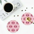 thumbnail image 5 of Bingfone Vintage Pig Nose Leather Drinks Coasters With Set Of 6,Suitable For Home Kitchen,Coffee Cup Coasters Home Gift, 5 of 9