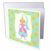 Tooth fairy holding a tooth cartoon 6 Greeting Cards with envelopes gc-160647-1