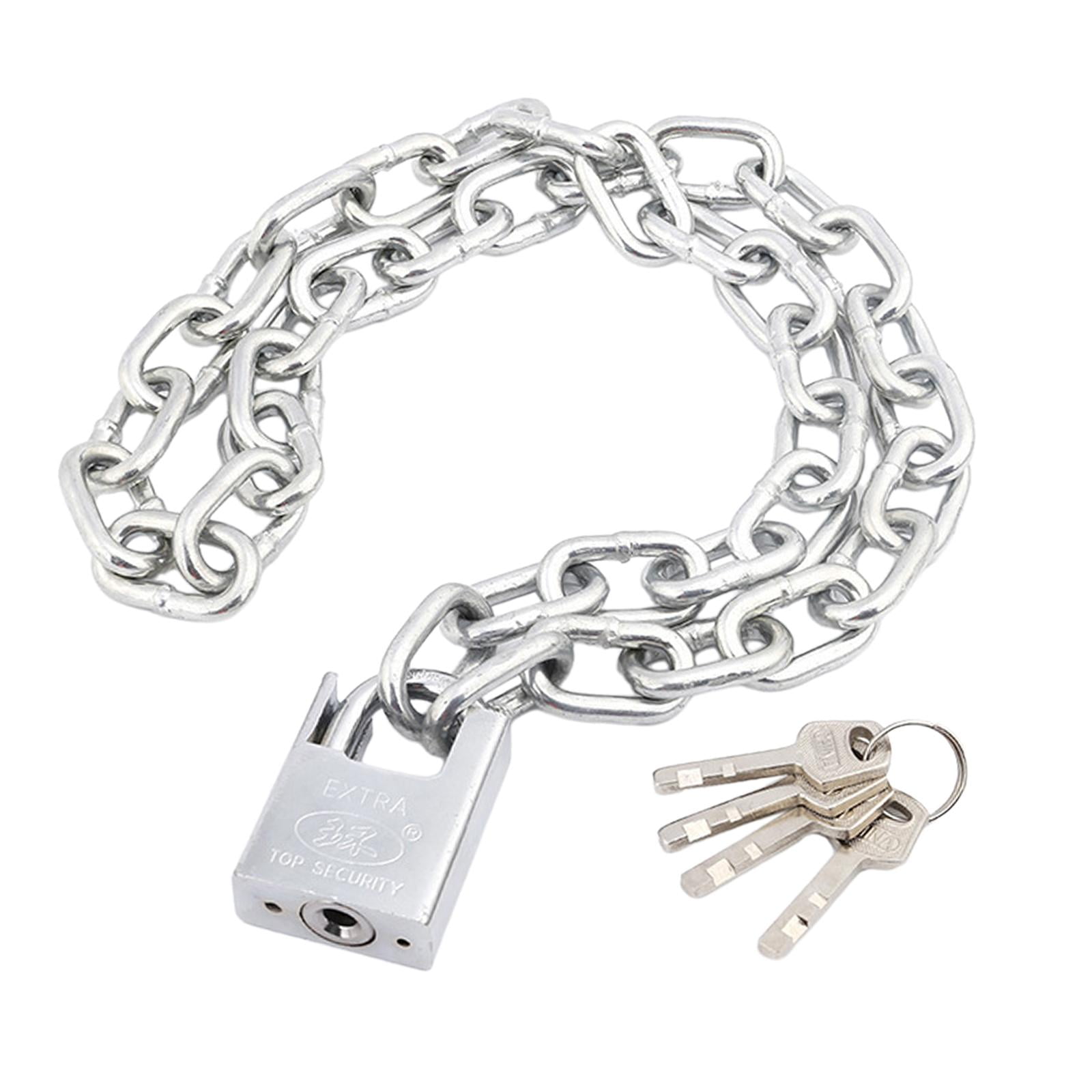 Colaxi Padlock Sturdy Bike Chain Lock for Mountain Bike Dog Cages Bikes, Gates