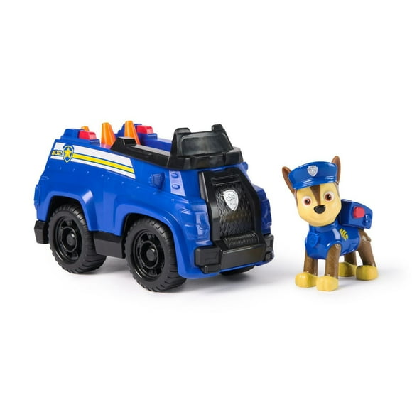 PAW Patrol, Chase’s Patrol Cruiser, Toy Car with Collectible Action Figure, Sustainably Minded Kids Toys for Boys & Girls Ages 3 and Up