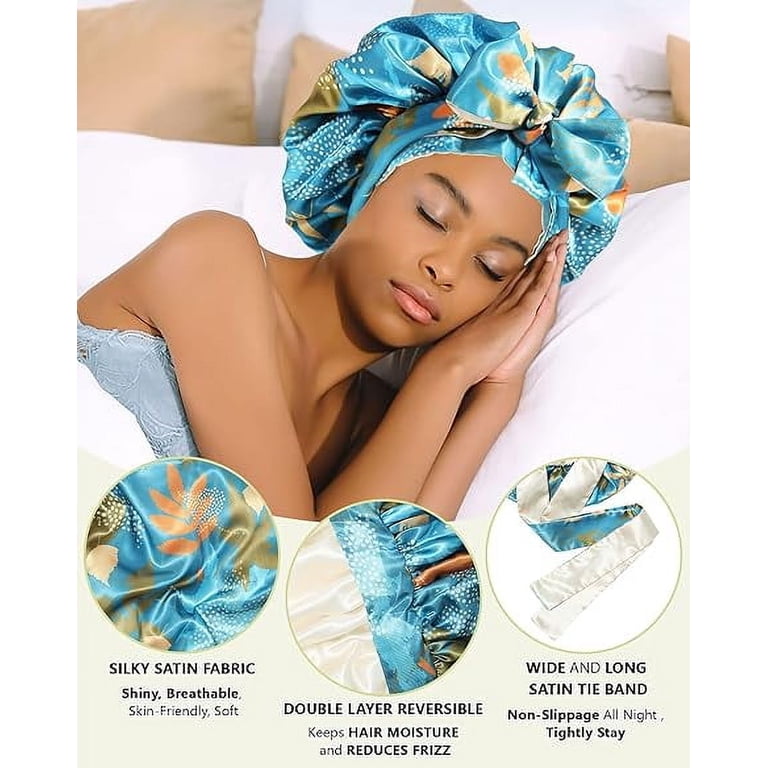 Extra Long and Large Satin Bonnet Silk Hair Wrap for Women  display picture 1