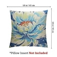 thumbnail image 4 of BANET Pack of 2, Pillow Cover Pillow Covers Flower Throw Pillow Covers Pillowcase Cushion Covers for Sofa Couch Living Room Blue Beige 12x12in, 4 of 7
