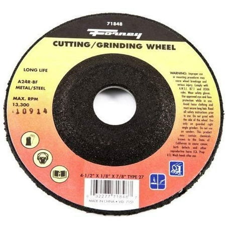 

Forney Grinding Wheel 4-1/2 X1/8 X7/8