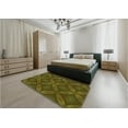 thumbnail image 4 of Ahgly Company Indoor Rectangle Patterned Olive Green Area Rugs, 2' x 5', 4 of 6