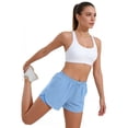 thumbnail image 4 of Athletic Shorts for Women 2-In-1 Elastic Waist Workout Shorts with Pockets Plus Size Fashion Women's&nbsp;Clothing, 4 of 5