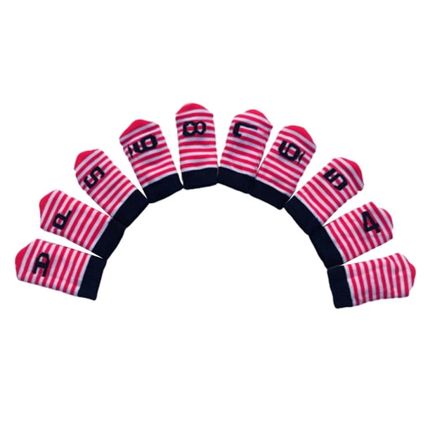 Juego de cubiertas para la cabeza Baoblaze 10 piezas Cubierta de la cabeza del club de golf Rosado
