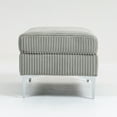 thumbnail image 2 of Modular Sectional Sofa Ottoman with Hidden Storage & Footrest, Durable Corduroy Fabric, Gray, 2 of 9