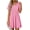 Rose Pink, variant on MOSHU Summer Dresses for Women Crewneck Short Sleeve Midi Dress Casual Button A-Line Sundress with Pockets