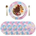 thumbnail image 5 of Ryvnso Candy Pastel Round Plate Mats Dining Table Placemat Set of 4 for Holiday Decoration, 5 of 7