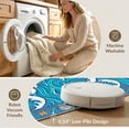 thumbnail image 5 of ODIKA 5'x7' Washable Area Rug Bathroom Aesthetic Repeating Wave Nautical Ocean Funky Theme for Small Living Room, Bedroom, Easy Care, Non-Shedding, Pet Friendly, 5 of 7