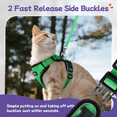 thumbnail image 5 of Pigo Cat Harness and Leash for Walking, Escape Proof Soft Adjustable Vest Harnesses for Cats, Easy Control Breathable Reflective Strips Jacket, Grass Green, 5 of 8