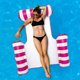 thumbnail image 5 of Deportes Acuáticos Hamaca a rayas y cama flotante para piscina con reposabrazos para relajarse en el agua (rojo rosa) Ehuebsd Para Estrenar, 5 of 8