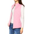 thumbnail image 4 of Día de San Patricio Chaleco Acolchado Ligero Con Cremallera Y Cuello Alto Para Mujer Rosa XS, 4 of 5