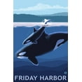 thumbnail image 4 of Friday Harbor, WA, Orca and Calf (Cotton Canvas Apron, Kitchen Cooking, Baking, Grilling, Unisex with Pockets), 4 of 5