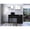 Black, variant on Freestanding Desk with Shelves | Suitable for Office Work | Features a Spacious Cubby Space