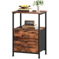 thumbnail image 5 of Eunos Nightstand End Table, 2 Drawer Small Bedside Table for Bedroom,Living Room, Wood Grain Print, 5 of 7