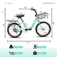 thumbnail image 2 of Aukfa 20" Kids Bike,Children's Bicycle with Coaster Brake & Rear Rack & V-Brake,Green, 2 of 8