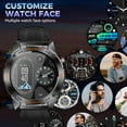 thumbnail image 4 of EIGIIS H60 1.46'' Big Screen Smart Watches for Men(Answer/Make Calls), Fitness Watch for iOS Android Tactical Smartwatch with Multiple Sports Modes Pedometer, 1pc, 4 of 9