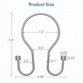 thumbnail image 6 of Bathway Shower Curtain Hooks Matte Nickel Shower Curtain Rings with Cylindrical Design, 12Pcs Metal Shower Curtain Hooks Rust Proof, Smooth Glide Double Shower Hooks Rings for Shower Curtain, 6 of 7