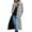 Gray, variant on Otntypg Women's Casual Thicken Wool Blend Pea Coat Casual Winter Stand Collar Single Breasted Warrm Long Overcoat Jackets with Pockets Dark Gray L