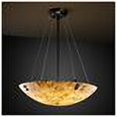 thumbnail image 2 of Justice Design ALR-9661-35-NCKL-F1 Alabaster Rocks Finials - 21 Inch Bowl Pendant with Round Bowl Alabaster Resin Shade and Cylinderical Finials Brushed Nickel Incandescent Dark Bronze Finish, 2 of 2