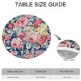 thumbnail image 6 of Pioneer Flower Floral Print Pattern Round Fitted Tablecloth with Elastic Edge,Dining Table Cover Waterproof,Outdoor Round Tablecloth for Camping,Dining,Indoor and Outdoor, 6 of 7