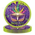 thumbnail image 4 of Mardi Gras Party Decorations Masquerade Plates and Napkins Mardi Gras Tableware Set Masquerade Mask Party Supplies (Fork-16PCS), 4 of 7