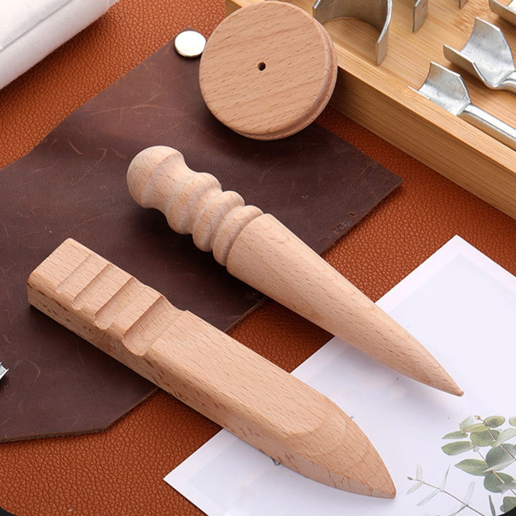 12Pcs1eatherHalf-Round Cutter Punching Tool Wood1eatherCraft Edging Burnisher Set for1eatherStrap Belt Wallet Bag