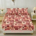 thumbnail image 2 of COEQINE Twin Size Sheet Set Soft Wrinkle Free 3 Pieces Bed Sheets Set with Deep Pocket Bedsheet & Pillowcases Home Decor for Twin Size Bed for Valentine's Day Decor, Heart Patchwork Vintage, 2 of 5
