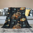 thumbnail image 2 of COMIO Sloth Blanket Gift for Kids Cute Slothes Astronaut Stars Moon Rockets Planets Flannel Throw Blankets Lightweight Super Soft Cozy Couch Bed Living Room Travel Birthday Decor, 2 of 6