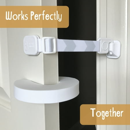 Door Buddy Baby Door Lock Plus Finger Pinch Guard Foam Door
