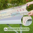 thumbnail image 6 of Pioneer Flower Floral Print Pattern Square Fitted Tablecloth with Elastic Edge,Square Table Cover,Washable Elastic Table Cover for Home Kitchen Party Decor 36"x36", 6 of 6