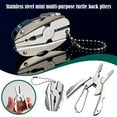 thumbnail image 4 of SSKFHGI Stainless Steel Primary Color Stainless Steel Mini Multi-Function Turtle Back Pliers Outdoor Combination Multi-Purpose Tool Folding Pliers Camping Survival Mini Gift, 4 of 7