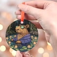 thumbnail image 4 of Boho Capybara at The Spa Ornament Window Hanging Customized Suncatcher Glass Panel with Metal Chain Sun Catchers Wall Art Home Decor Gift for Women Mothers Day, 2025, Seasonal, 4 of 5