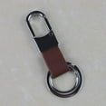 thumbnail image 3 of Naierhg Men Fashion Concise Faux Leather Strap Alloy Keyring Keychain Key Chain Gift, 3 of 7