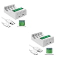 thumbnail image 1 of Adaptador recargable Injueey con Pantalla LCD Cargadores Accesorios de alimentación multifuncionales de alto rendimiento blanco 2Conjunto, 1 of 6