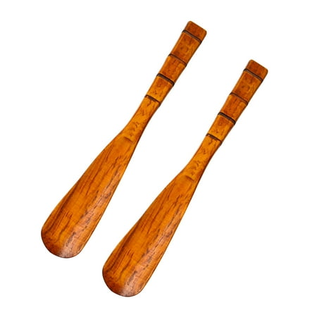 

2pcs 32cm Long Handheld Shoehorn Wooden Shoe Lifter Shoe Horn for Women Men Pregnancy Seniors